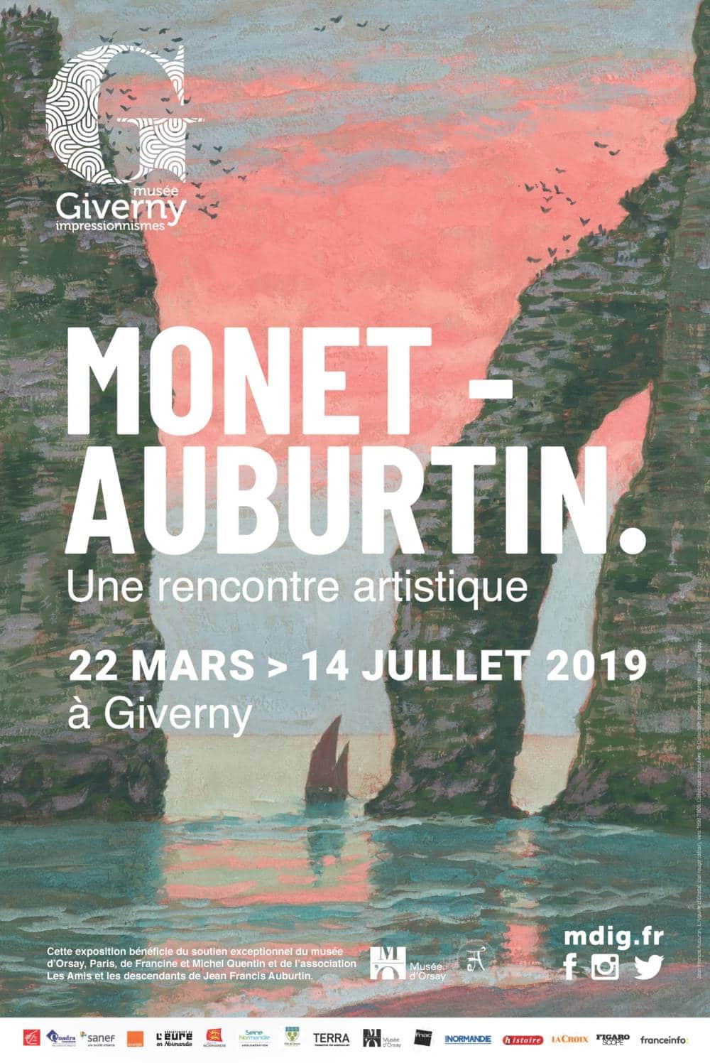  Affiche  exposition Monet Auburtin Une rencontre 