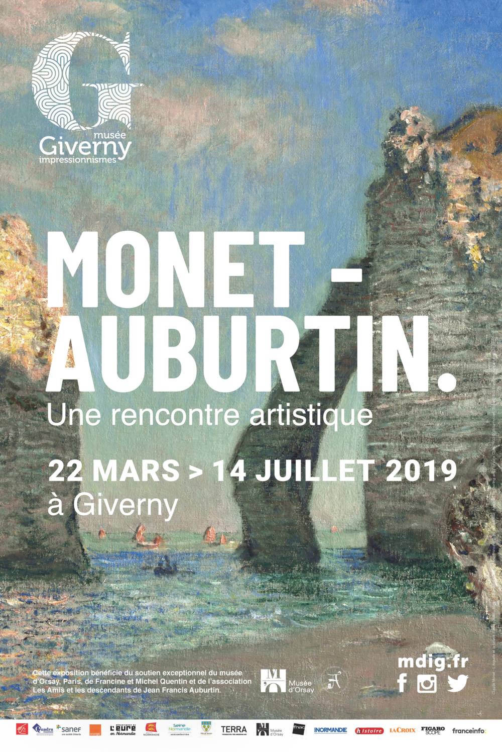  Affiche  exposition Monet Auburtin Une rencontre 